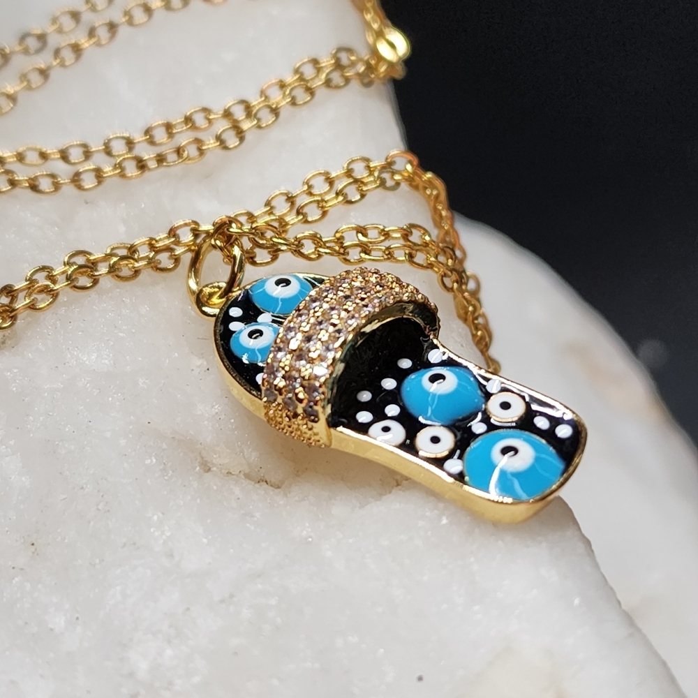 Minimalist Jewelry Pendant High-quality 14kt Gold Plated Luxury Flipflop